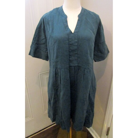 Seasalt Cornwall Draw kiln Linen Dress Blue NWT Retail $145 Womens Size 6 - Picture 2 of 10